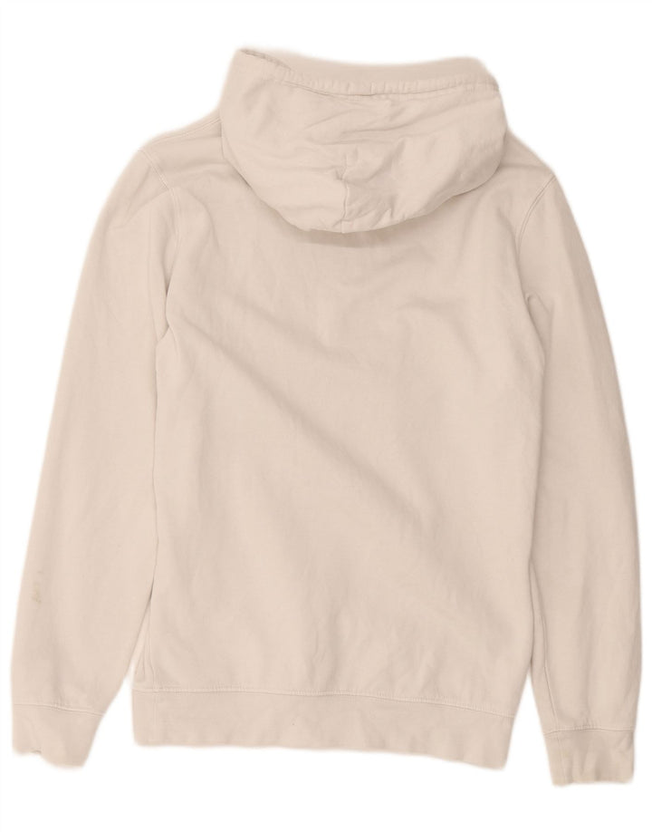Maglione con cappuccio grafico da uomo Champion piccolo in cotone bianco