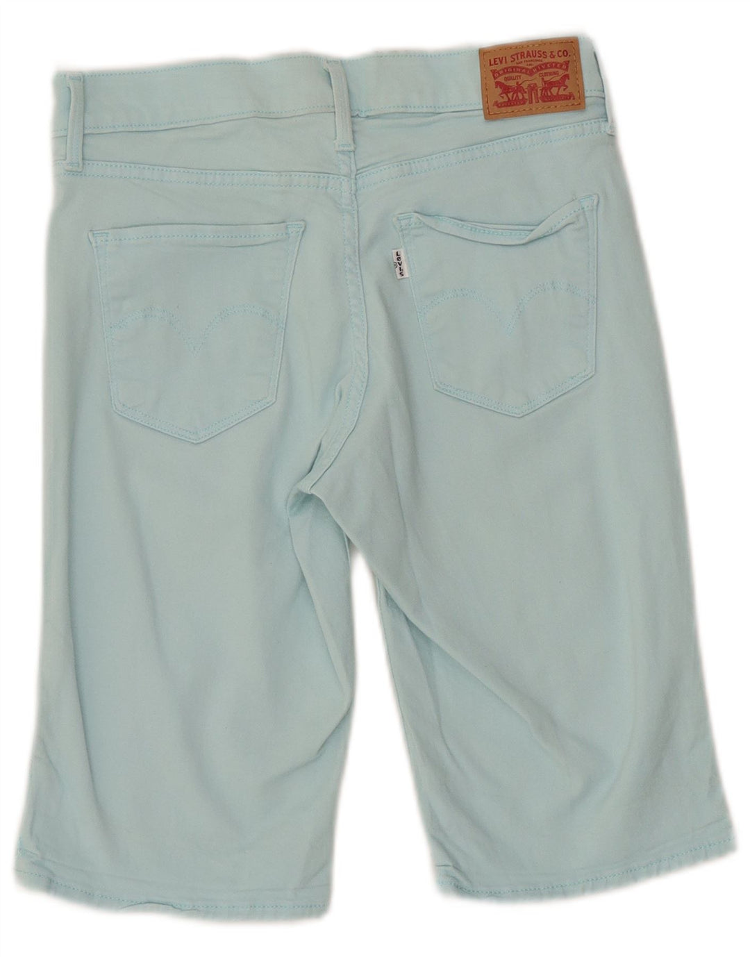 Pantaloncini di jeans da donna LEVI'S W27 piccoli in cotone turchese