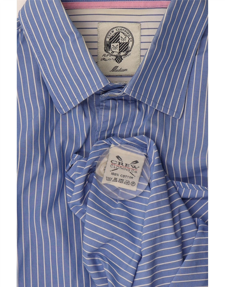 Crew Clothing Camicia da uomo in cotone gessato blu medio