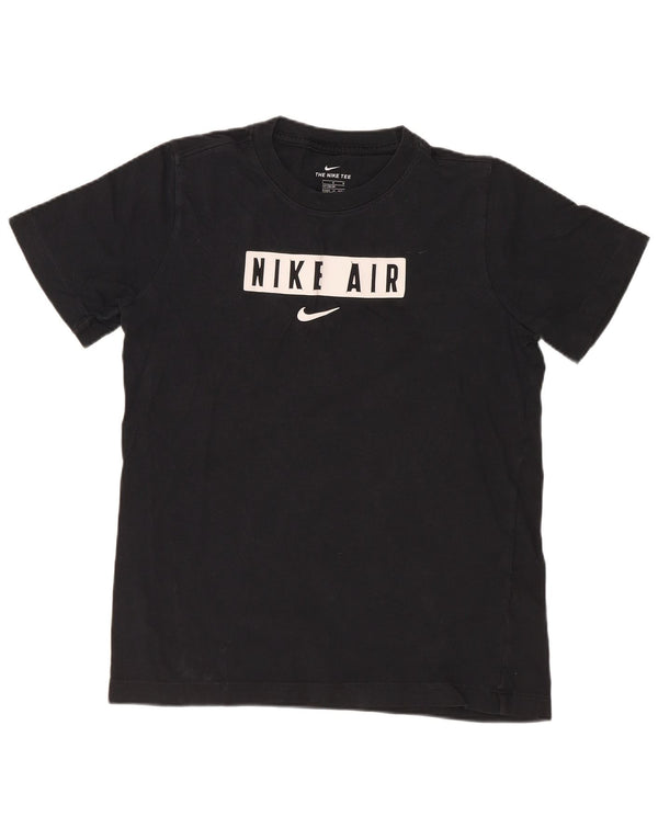 T-shirt grafica da ragazzo Nike Top 12-13 anni grande in cotone nero