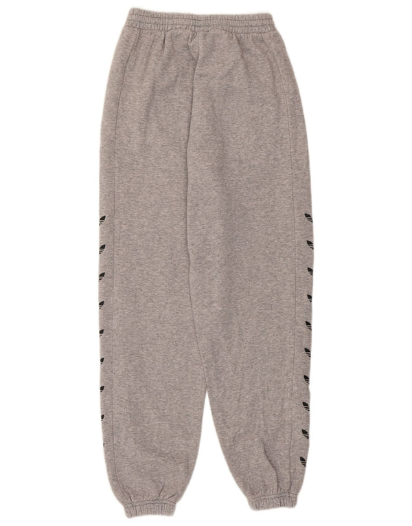 Adidas Womens Graphic Loose Fit Tracksuit Trousers Joggers UK 8 Small Grey