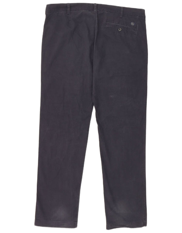Pantaloni chino dritti da uomo Marks & Spencer W40 L33 cotone blu navy