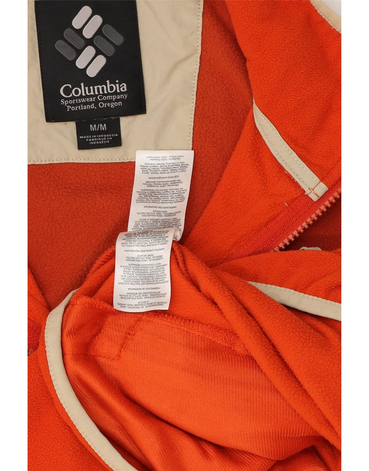 Giacca in pile da uomo COLUMBIA UK 38 Poliestere arancione medio