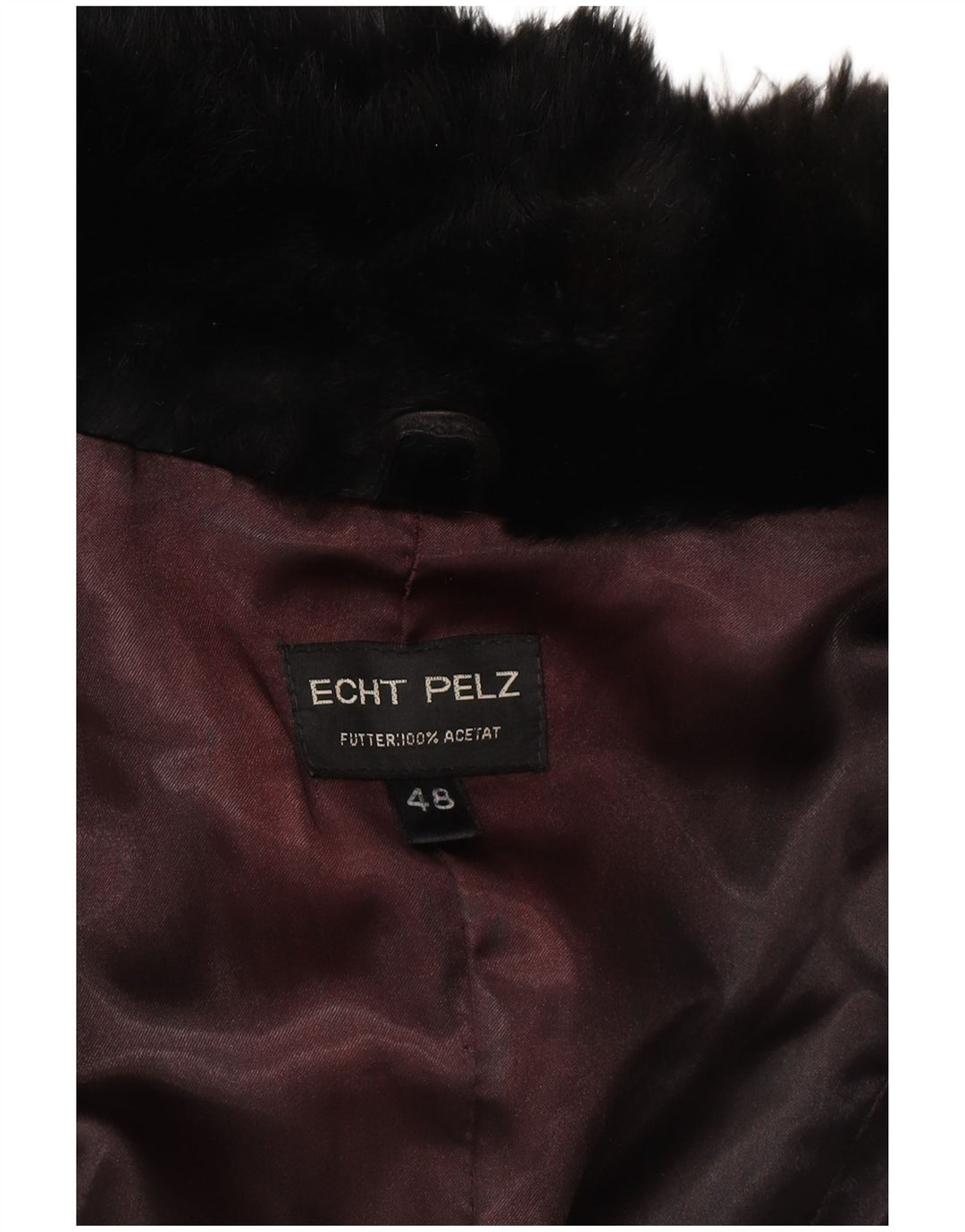 Giacca in pelliccia vintage da donna EU 48 2XL Nera Pelliccia vera
