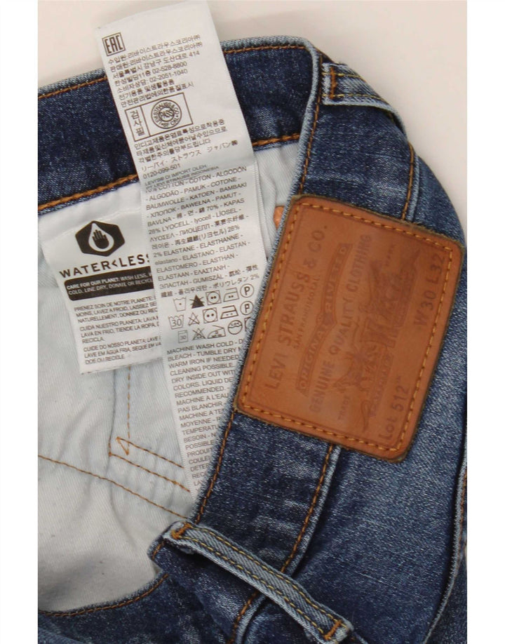 Jeans Levi's Uomo 512 Slim Tapered W30 L32 Cotone Blu