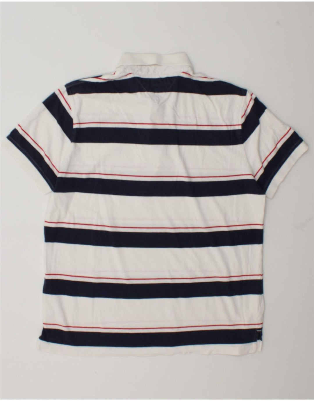 Polo da uomo su misura Tommy Hilfiger, vestibilità larga, a righe bianche