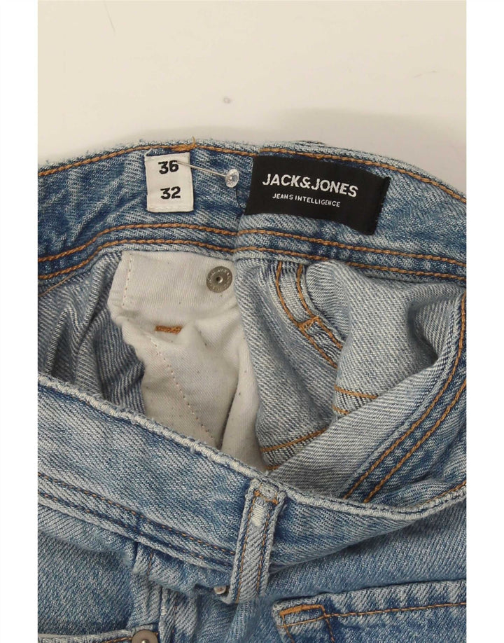 Jeans slim invecchiati da uomo Jack & Jones W36 L28 cotone blu