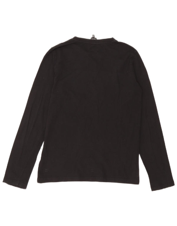 Top grafico da bambino Armani a maniche lunghe 13-14 anni color block nero
