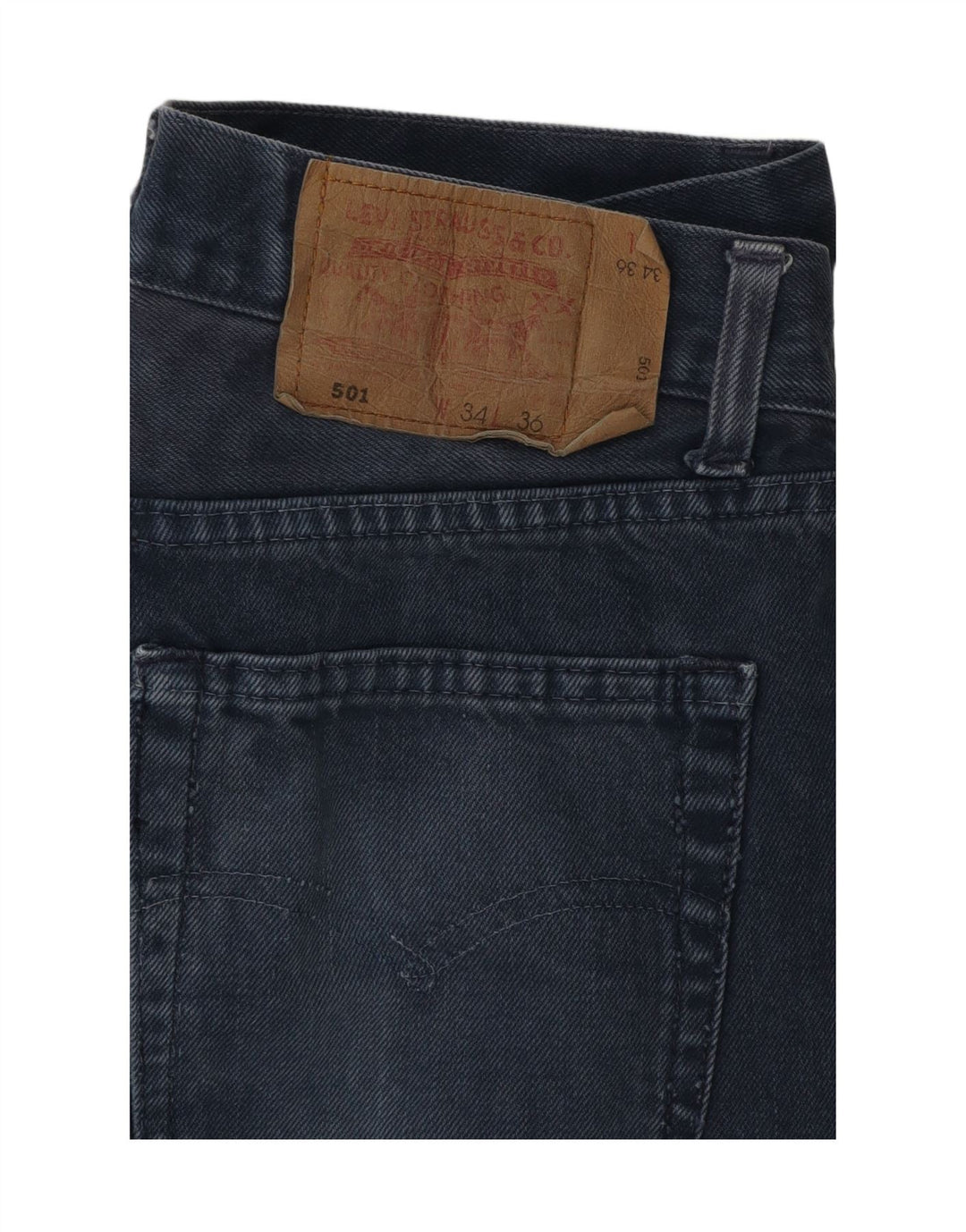 LEVI'S Mens 501 Denim Shorts W34 Large Navy Blue