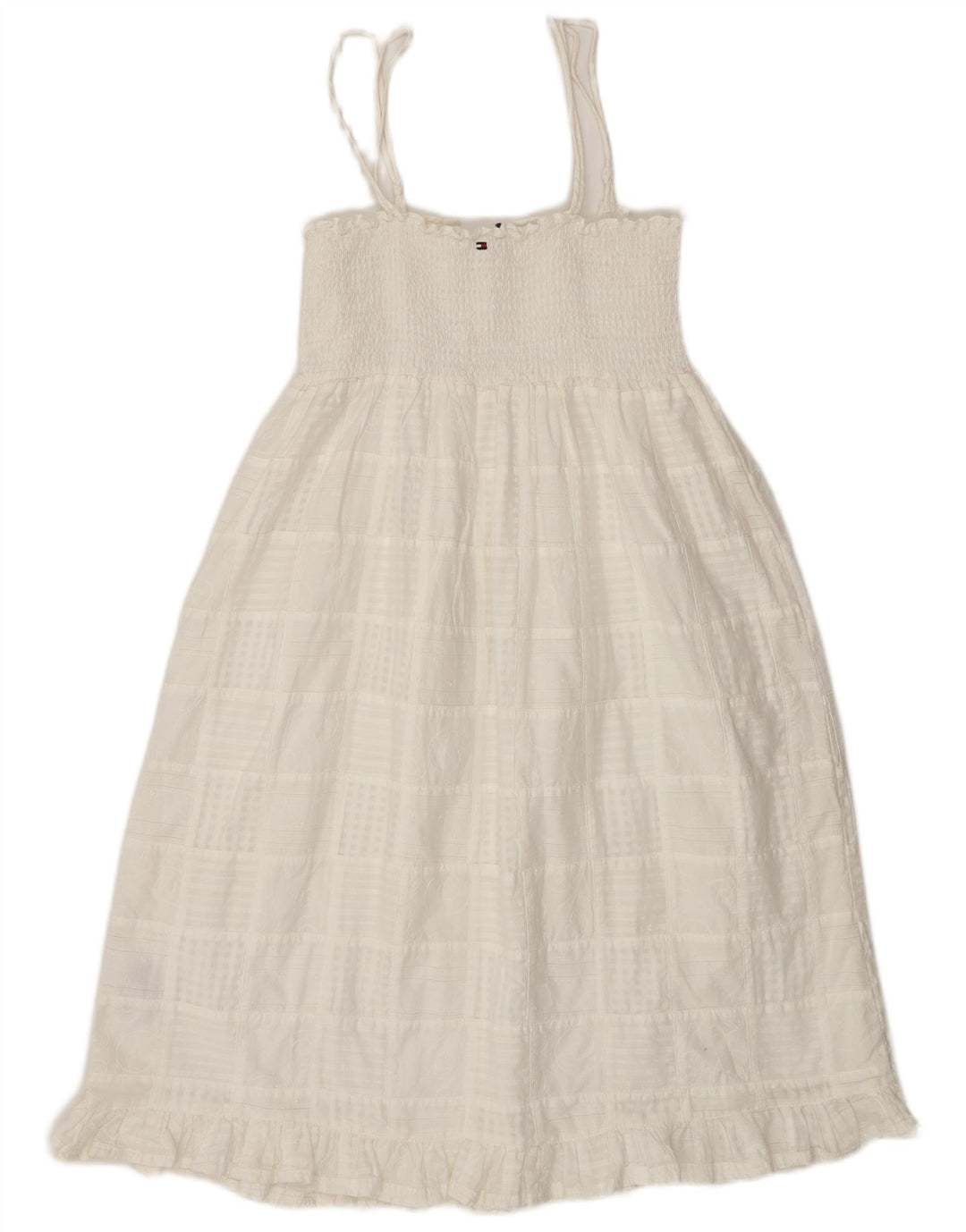 Tommy Hilfiger Womens Sundress UK 8 Small White Check Cotton