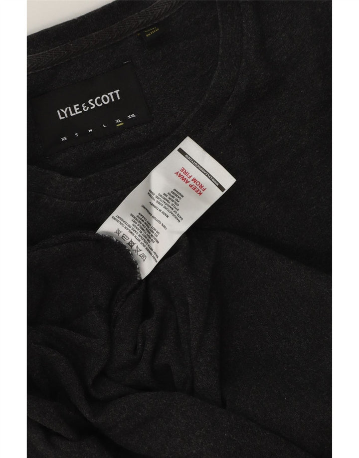 T-shirt da uomo Lyle & Scott Top XL in cotone grigio