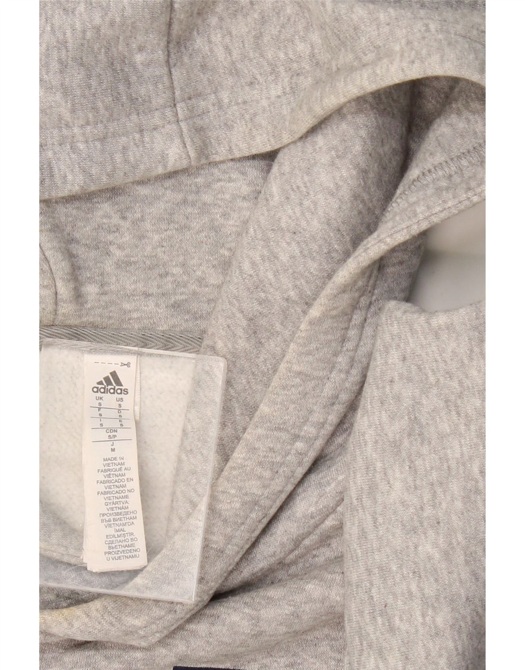 Maglione con cappuccio grafico da uomo ADIDAS piccolo in cotone grigio
