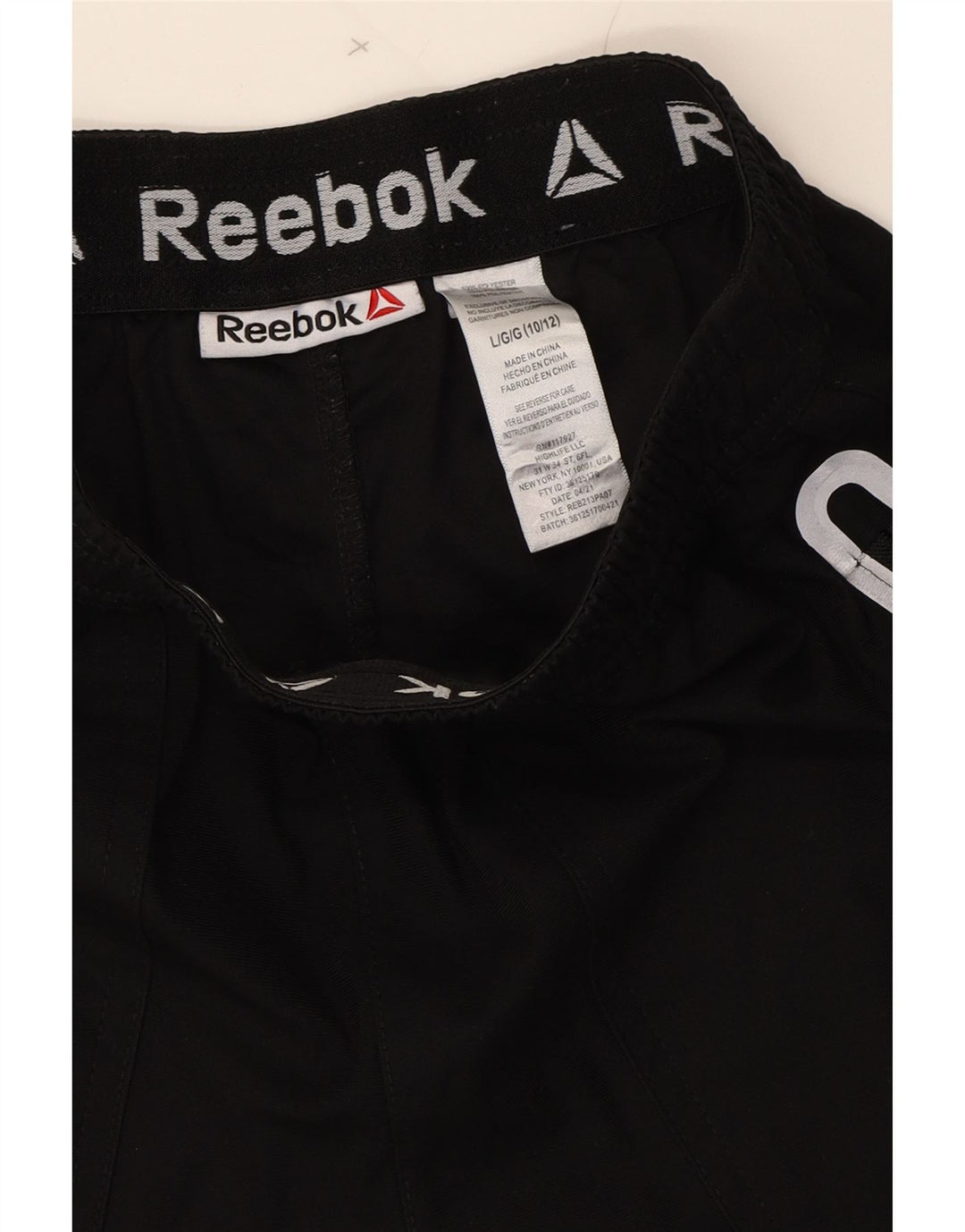 REEBOK Boys Tracksuit Trousers Joggers 10-11 Years Large  Black Polyester Vintage Reebok and Second-Hand Reebok from Messina Hembry 