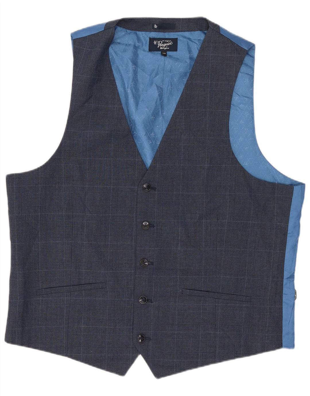 Gilet da uomo Penguin UK 44 2XL Poliestere pied de poule blu