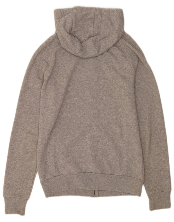 Maglione con cappuccio e zip da donna Adidas UK 12 Cotone grigio medio