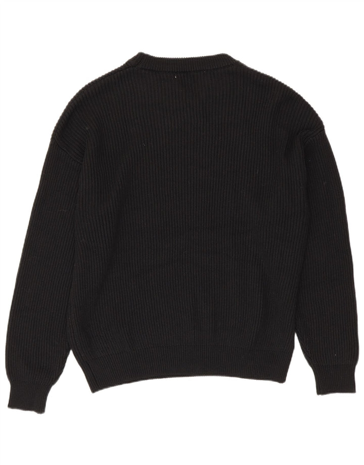 Maglione maglione girocollo da uomo Zara in poliestere nero medio