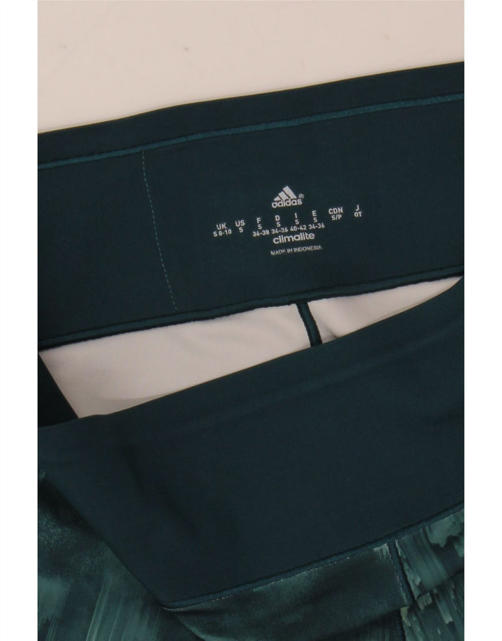 Leggings Adidas Climalite da donna UK 8/10 Small Green Tie Dye