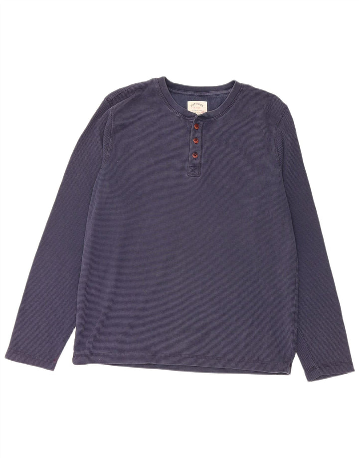 Top da uomo Fat Face a maniche lunghe XL in cotone blu navy