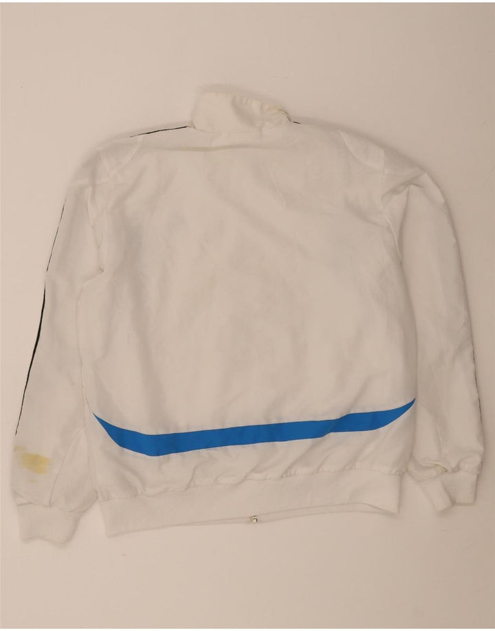 Giacca da tuta da uomo Adidas Large bianca in poliestere color block