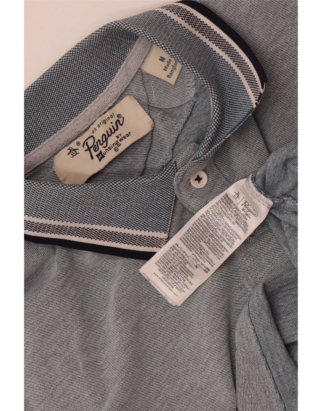 Polo Penguin da uomo vestibilità regolare in cotone grigio medio