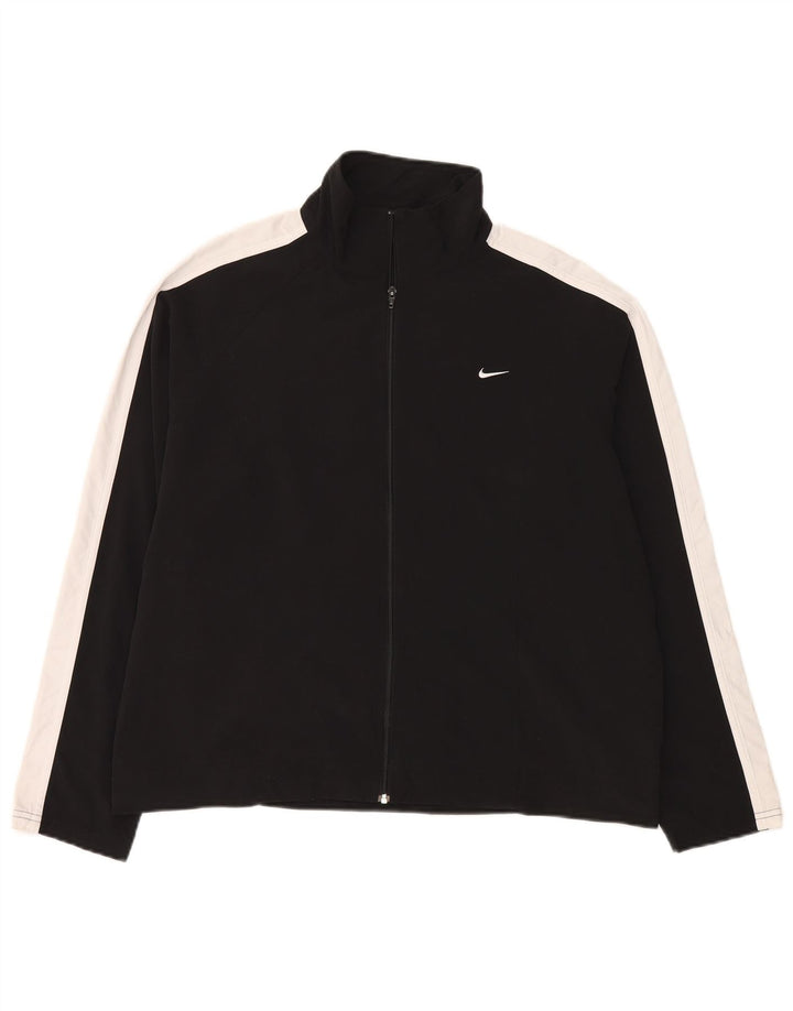 Giacca da tuta da donna Nike US 12/14 Large Nero Colourblock Poliestere