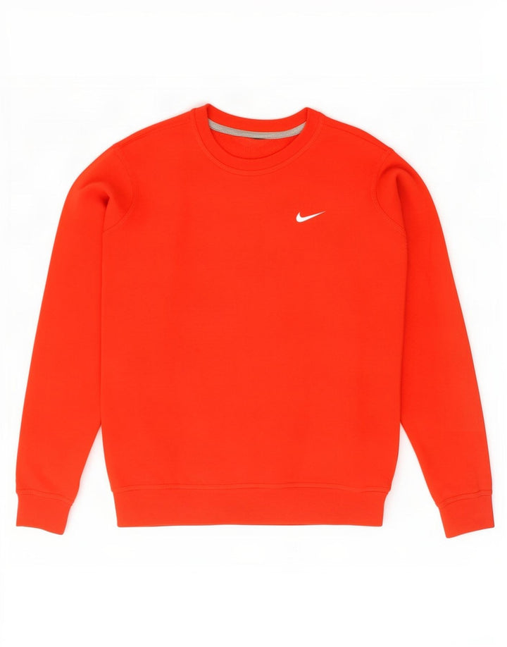 Felpa Nike Uomo Maglione Rosso Medio Cotone