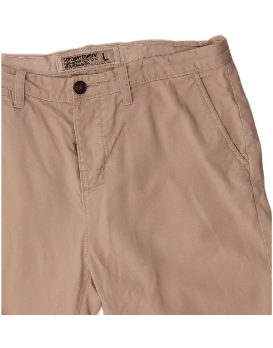 Pantaloncini chino da uomo Superdry grandi W34 in cotone beige
