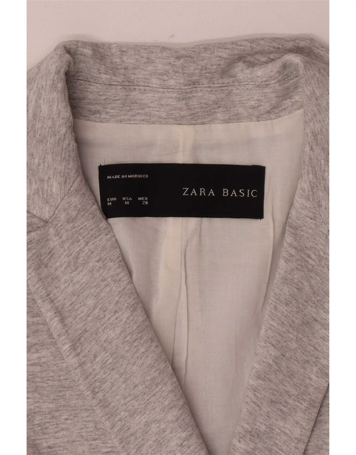 Giacca blazer aperta da donna Zara UK 12 Grigio medio