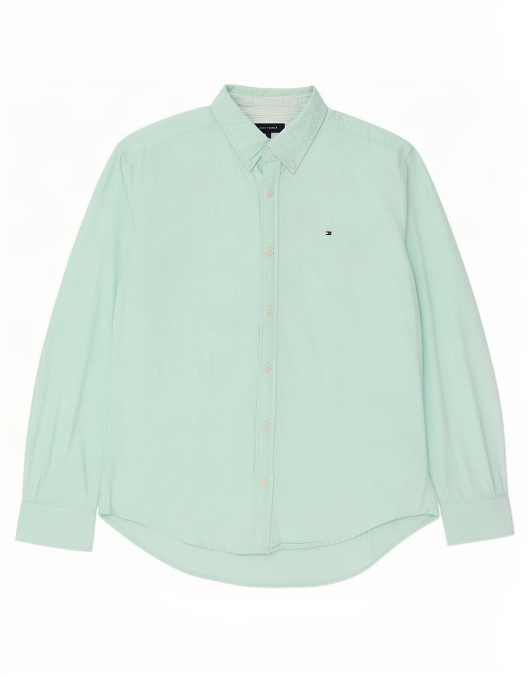Camicia da uomo Tommy Hilfiger Large in cotone turchese