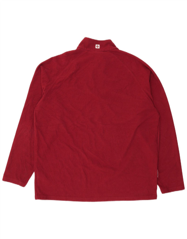 Maglione in pile da uomo con collo con zip Mountain Warehouse XL poliestere bordeaux