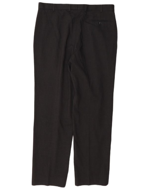 Pantaloni da abito su misura da uomo Marks & Spencer W36 L33 in lana grigia