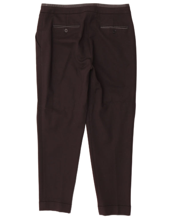 Pantaloni da abito a vita alta da donna Karen Millen UK 12 Medium W30 L27 Nero