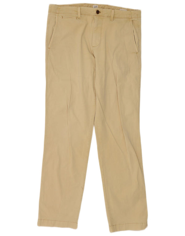 Pantaloni chino dritti da uomo Gap W34 L34 in cotone giallo