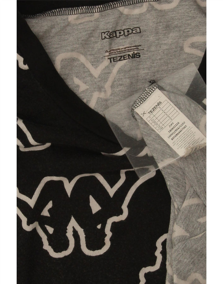 T-shirt grafica da uomo Kappa Tezenis Top Small in cotone nero