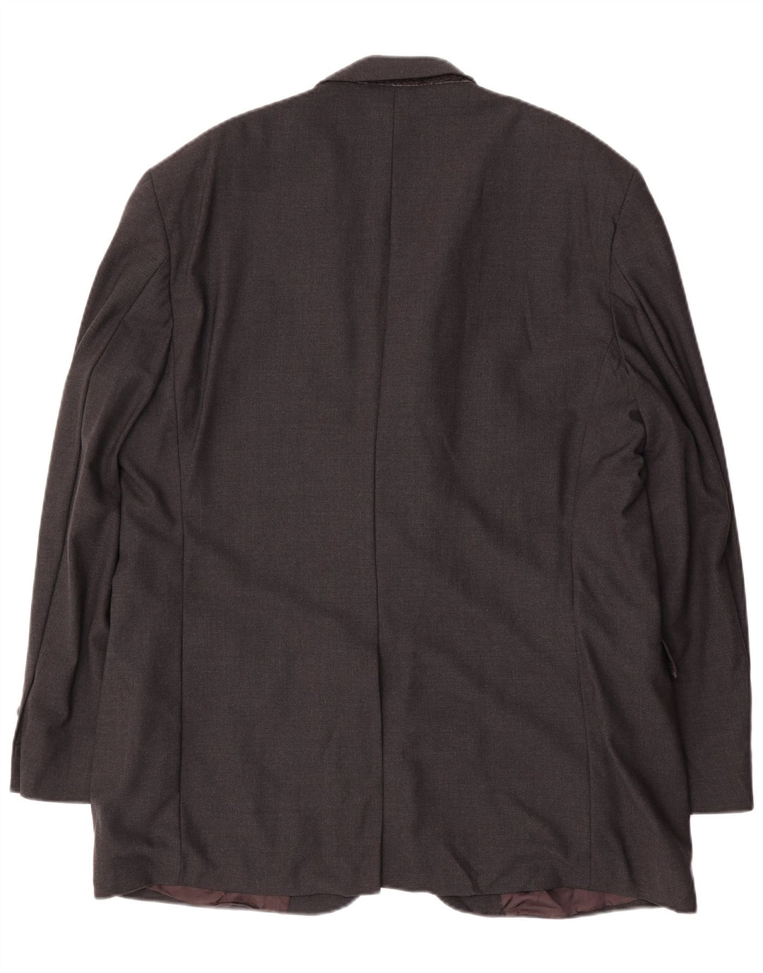 Giacca blazer a 2 bottoni lunga da uomo Brooks Brothers UK 46 3XL lana grigia
