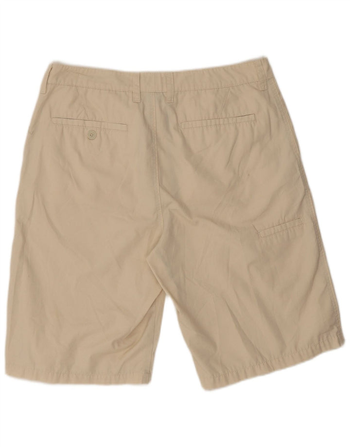 Pantaloncini chino vintage da uomo W33 poliestere beige medio