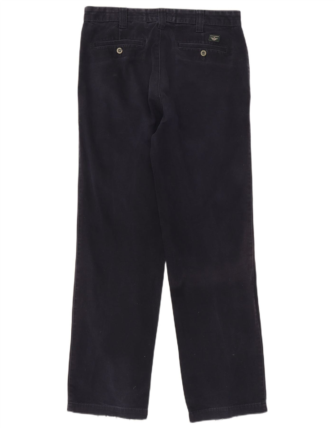 DOCKERS Pantaloni chino dritti kaki da uomo W33 L32 cotone blu navy