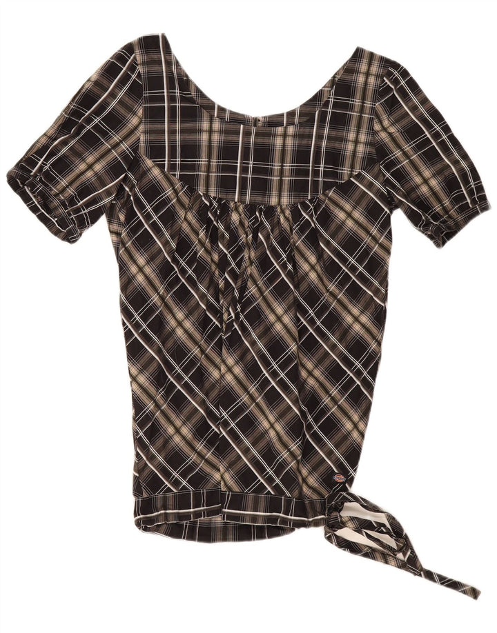Dickies Camicetta da donna Top UK 12 Cotone a quadri grigio medio