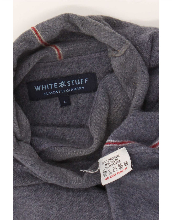 Maglione da uomo con collo alto White Stuff, grande lana d'agnello blu