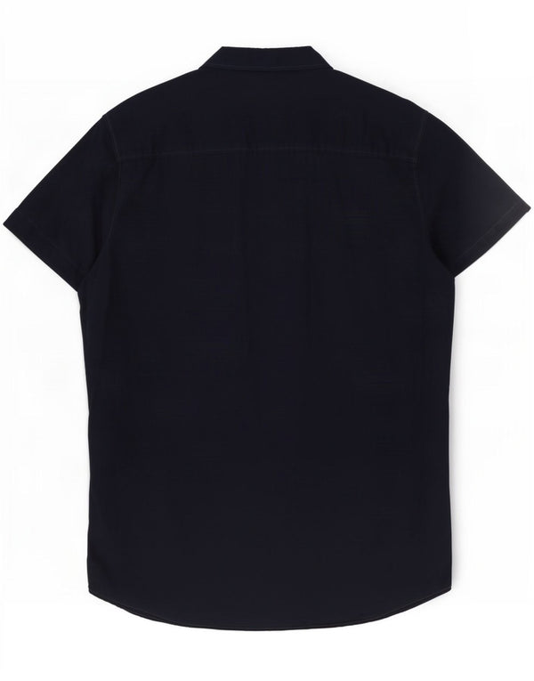 Jack & Jones Camicia a maniche corte da uomo grande blu navy in cotone