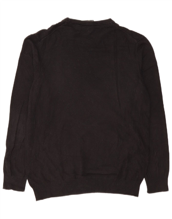 Lyle & Scott Maglione girocollo da uomo in cotone nero medio