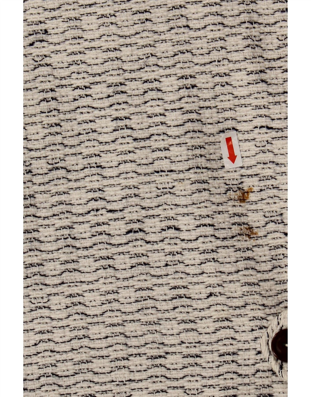 Gilet vintage da uomo medio bianco chiazzato