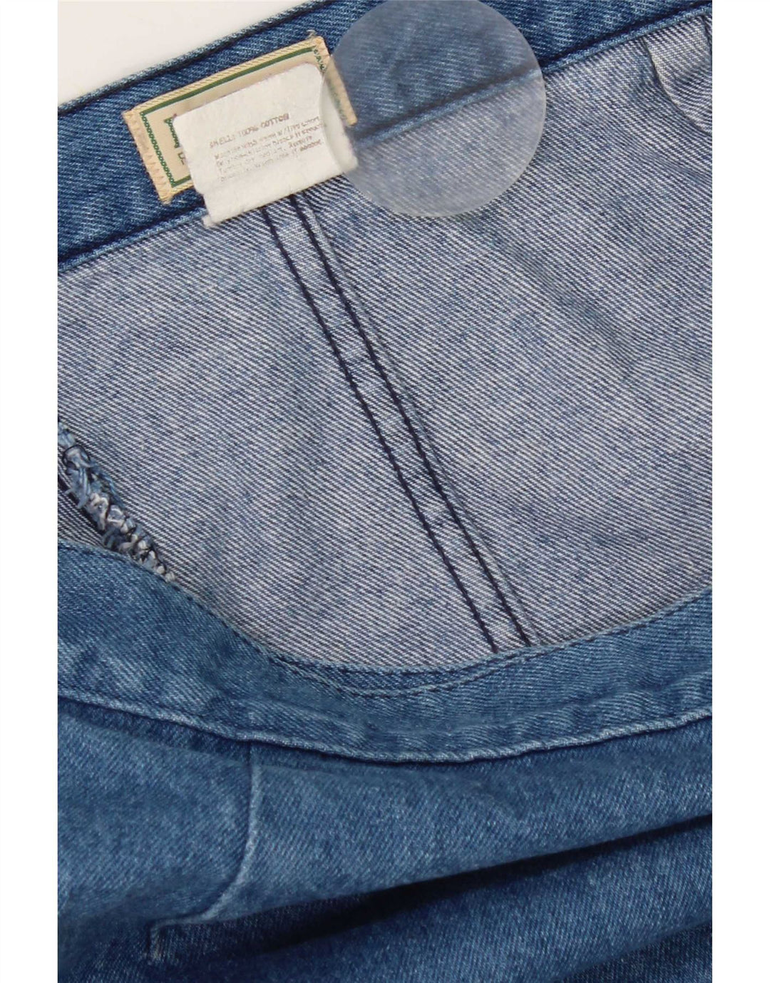 Gonna a portafoglio in denim da donna L.L.Bean W32 grande cotone blu