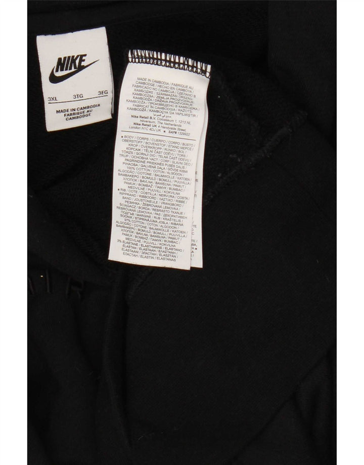 Felpa con cappuccio da uomo Nike 3XL cotone nero