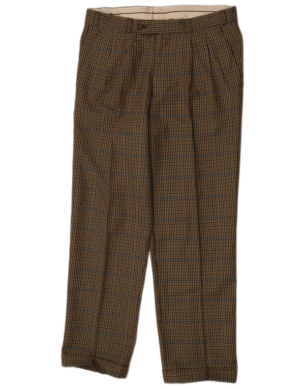 WESTBURY Pantaloni da abito con pedge da uomo IT 50 Large W35 L32 Pied de poule marrone