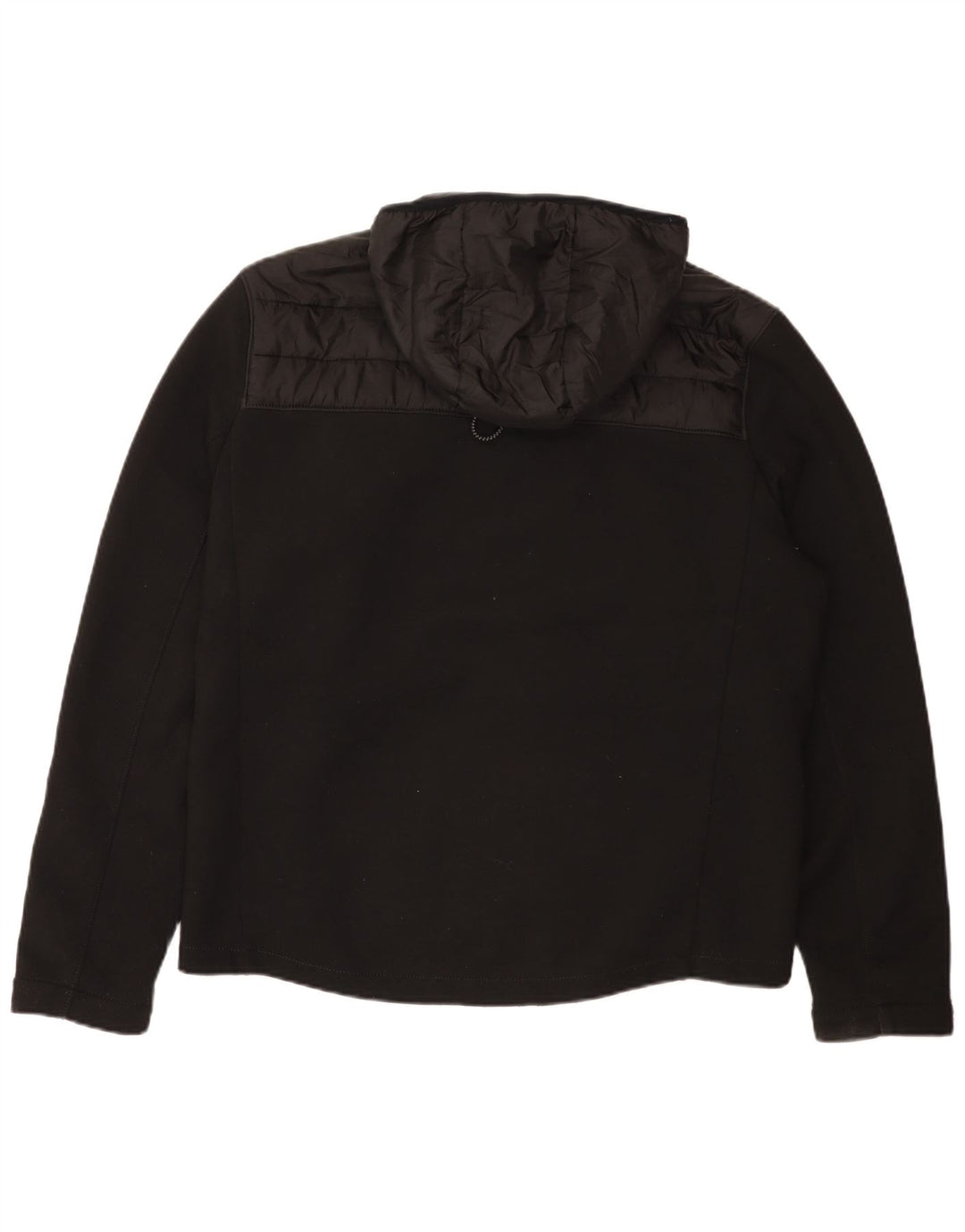 Giacca imbottita con cappuccio da uomo Zara UK 40 grande cotone nero