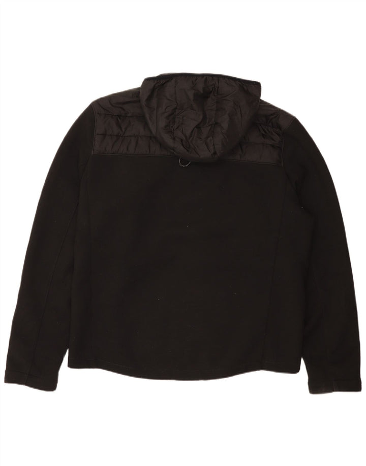 Giacca imbottita con cappuccio da uomo Zara UK 40 grande cotone nero