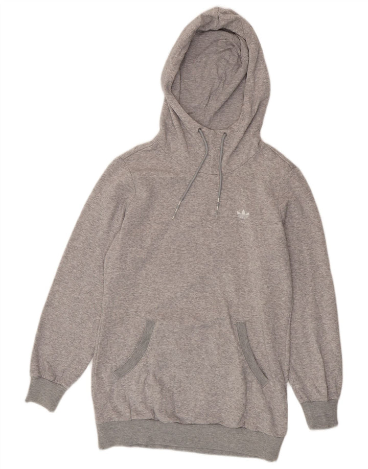 Felpa con cappuccio da donna Adidas UK 14 Grigio medio