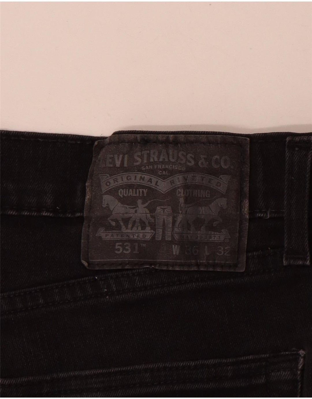 Jeans Levi's Uomo 531 Slim W36 L32 Cotone Nero