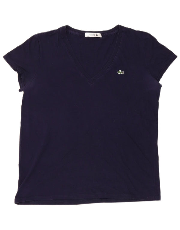 T-shirt da donna Lacoste taglia 40 media in cotone blu navy